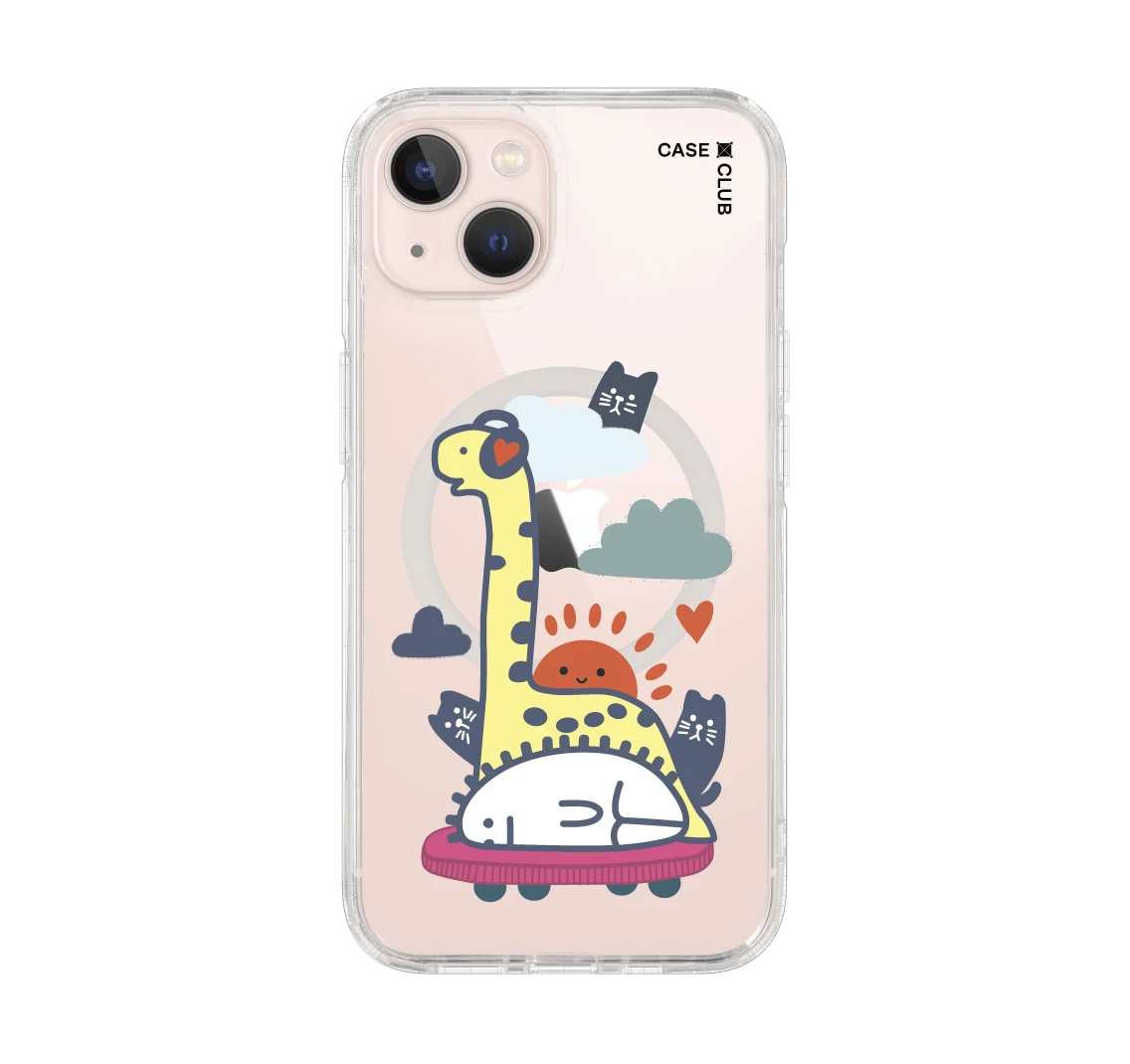 brachiosaurus on headphone